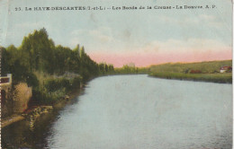 DE 11 -(37) LA HAYE DESCARTES -  LES BORDS DE LA CREUSE -  LA DOUVRE  -  CARTE COLORISEE  -  2 SCANS - Other & Unclassified