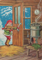 BABBO NATALE Natale Vintage Cartolina CPSM #PAK438.IT - Santa Claus
