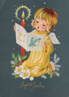 ANGELO Buon Anno Natale Vintage Cartolina CPSM #PAJ007.IT - Angeli