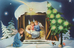 ANGELO Buon Anno Natale Vintage Cartolina CPSMPF #PAG749.IT - Anges