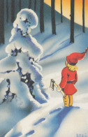 Neujahr Weihnachten KINDER Vintage Ansichtskarte Postkarte CPSMPF #PKG470.DE - New Year