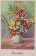 FLOWERS Vintage Ansichtskarte Postkarte CPA #PKE551.DE - Fleurs