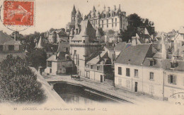 DE 12 -(37) LOCHES  - VUE  GENERALE VERS LE CHATEAU ROYAL    -  2 SCANS - Loches