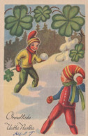 Neujahr Weihnachten KINDER Vintage Ansichtskarte Postkarte CPSMPF #PKD780.DE - New Year