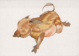 PIGS Tier Vintage Ansichtskarte Postkarte CPSM #PBR740.DE - Schweine