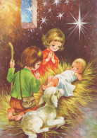 JESUS CHRISTUS Jesuskind Weihnachten Religion Vintage Ansichtskarte Postkarte CPSM #PBP671.DE - Jésus