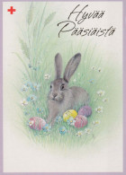 OSTERN KANINCHEN Vintage Ansichtskarte Postkarte CPSM #PBO474.DE - Ostern