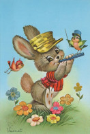 OSTERN KANINCHEN Vintage Ansichtskarte Postkarte CPSM #PBO411.DE - Pâques