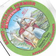 ETIQUETTE  DE  FROMAGE  NEUVE SAINT NECTAIRE L"ARVERNE VAISSAIRE PAPON AUBIERE PUY DE DOME - Quesos