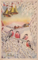 Buon Anno Natale UCCELLO Vintage Cartolina CPA #PKE861.IT - Neujahr