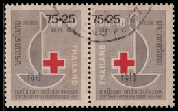 Thailand Stamps 1973 1972 Red Cross Provisional - Used - Thaïlande