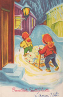 Buon Anno Natale BAMBINO Vintage Cartolina CPSMPF #PKD781.IT - Neujahr