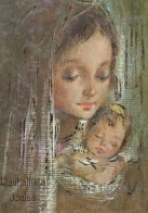 Vergine Maria Madonna Gesù Bambino Natale Religione Vintage Cartolina CPSM #PBP923.IT - Jungfräuliche Marie Und Madona