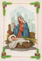 Vergine Maria Madonna Gesù Bambino Religione Vintage Cartolina CPSM #PBQ055.IT - Jungfräuliche Marie Und Madona