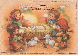 CRISTO SANTO Gesù Bambino Natale Religione Vintage Cartolina CPSM #PBP672.IT - Jesus