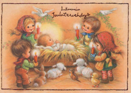 CRISTO SANTO Gesù Bambino Natale Religione Vintage Cartolina CPSM #PBP672.IT - Gesù