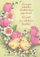PASQUA POLLO Vintage Cartolina CPSM #PBO976.IT - Easter