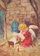 ANGELO Natale Gesù Bambino Vintage Cartolina CPSM #PBP351.IT - Engelen