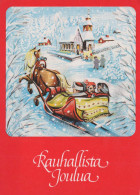 Buon Anno Natale CAVALLO Vintage Cartolina CPSM #PBM401.IT - Nieuwjaar