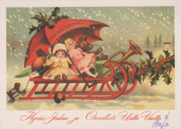 Buon Anno Natale BAMBINO Vintage Cartolina CPSM #PBM336.IT - Nieuwjaar