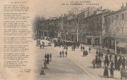 EP 15 -(46) CAHORS  -  LE BOULEVARD  - ANIMATION -  POEME E. DE SURGES ( EUG . GRANGIE ) - 2  SCANS - Cahors