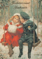 Buon Anno Natale BAMBINO Vintage Cartolina CPSM #PAY826.IT - New Year