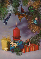 Buon Anno Natale CANDELA Vintage Cartolina CPSM #PAZ983.IT - Nouvel An