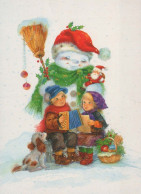 Buon Anno Natale PUPAZZO BAMBINO Vintage Cartolina CPSM #PAZ722.IT - New Year