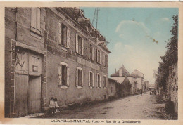 EP 15 -(46) LACAPELLE MARIVAL  -  RUE DE LA GENDARMERIE - ANIMATION - FILLETTES -  CARTE COLORISEE   - 2  SCANS - Lacapelle Marival