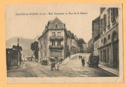 0284   CPA  SALINS-les-BAINS   (Jura) Rue Gambetta Et Rue De La Liberté - PHARMACIE     ++++++ - Otros & Sin Clasificación