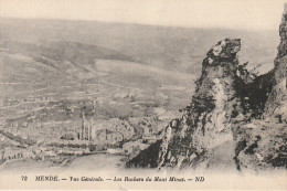 EP 17 -(48) MENDE  -  VUE GENERALE -  LES ROCHERS DU MONT MINAT  -  2 SCANS - Mende