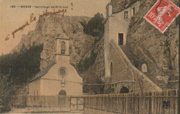 EP 17 -(48) MENDE  -  HERMITAGE DE ST PRIVAT  -  CARTE COLORISEE  TOILEE -  2 SCANS - Mende