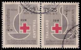 Thailand Stamps 1976 1975 Red Cross Provisional - Used - Thailand