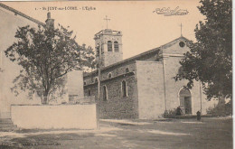 EP 1  -(42) ST JUST SUR LOIRE  -  L ' EGLISE - EDIT. VIAL , BURALISTE , ST JUST SUR LOIRE  - 2 SCANS - Andere & Zonder Classificatie