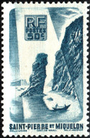 SAINT PIERRE-MIQUELON, PAESAGGI, LANDSCAPE, 1947, NUOVI (MLH*) Mi:PM 350, Scott:PM 327, Yt:PM 328 - Unused Stamps