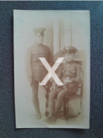 2 WW1 SOLDIERS ONE VERY YOUNG OLD R/P POSTCARD MILITARY INTEREST WAR - Oorlog 1914-18