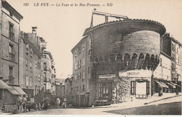 EP 4 -(43) LE PUY -  LA TOUR ET LA RUE PANNESSAC - ANIMATION - CARRIOLE A CHEVAL -  COMMERCE DE PORCELAINES   - 2 SCANS - Le Puy En Velay