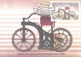 Hungary:Maxi Card, Motorbike Daimler 1885, 1985 - Motos