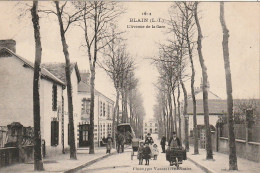 EP 6  -(44) BLAIN - L' AVENUE DE LA GARE  -  ANIMATION - FEMME AVEC LANDAU -   2 SCANS - Blain