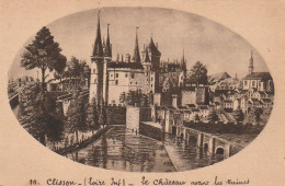 EP 6  -(44) CLISSON  -  LE CHATEAU AVANT LES RUINES - ILLUSTRATION  - 2 SCANS - Clisson