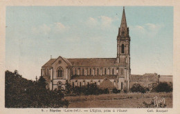 EP 6 -(44) FEGREAC  -  L ' EGLISE , PRISE A L ' OUEST -  CARTE COLORISEE   - 2 SCANS - Other & Unclassified