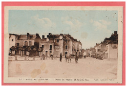 44 - MISSILLAC - Place De L'Eglise Et Grande Rue---animé--colorisée - Missillac