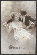 Couple -Words Of Love - C.P.A. - Datée De 1935 - Valentine's Series - Tâche Sur Sa Belle Robe - Couples