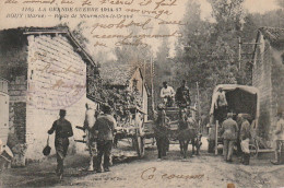 EP 24 -(51) GUERRE 1914/1917 -  BOUY  -  ROUTE DE MOURMELON LE GRAND -  ATTELAGES - SOLDATS  - 2 SCANS - Other & Unclassified