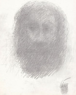 CESAR Baldaccini -1921-1998 - Autoportrait - Abstraction Lyrique - Signature En Bas à Droite & Empreinte Digitale - Zeichnungen