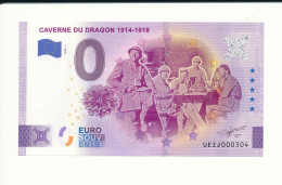 Billet Touristique 0 Euro - CAVERNE DU DRAGON 1914-1918 - UEZJ - 2023-1  N° 304 - Altri & Non Classificati