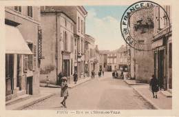 FI 4 -(54) FOUG  - RUE DE L'HOTEL DE VILLE - ANIMATION - CARTE COLORISEE - TAMPON  SCOUTS DE FRANCE - Foug