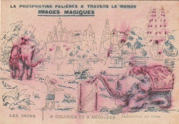 FI  5 - CARTE PUBLICITAIRE  - PHOSPHATINE FALIERES A TRAVERS LE MONDE - IMAGES MAGIQUES : LES INDES -   2 SCANS - Reclame