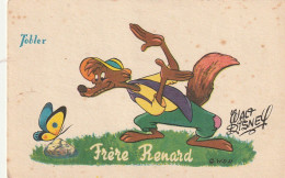 FI 5 - PUBLICITE  CHOCOLATS TOBLER  -  FRERE RENARD - WALT DISNEY  -  2 SCANS - Advertising