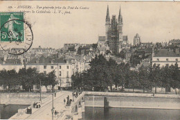 EP 19 -(49) ANGERS  -  VUE GENERALE PRISE DU PONT DU CENTRE VERS LA CATHEDRALE  -  2 SCANS - Angers